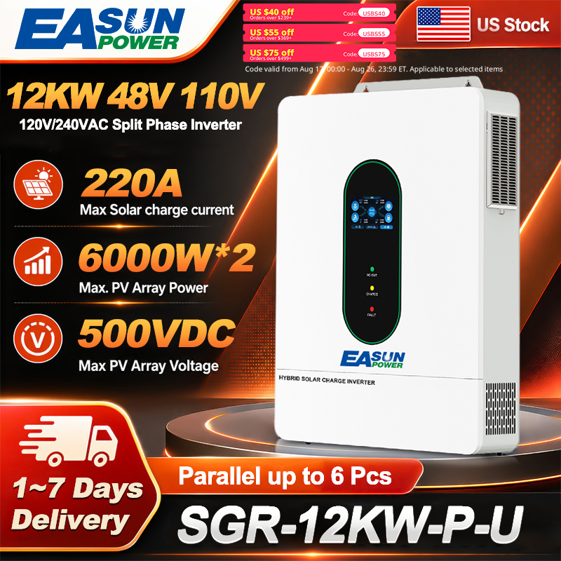Drone Solar Charger - EASUN US 12KW 12000W Inwerter Solarny